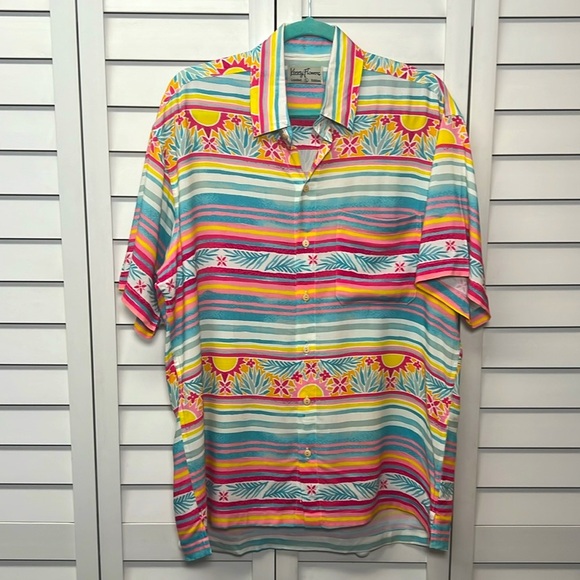 Kenny Flowers Mayakoba Hawaiian Short Sleeve Button Down Shirt Size Large - Picture 4 of 12